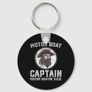 Porte-clés Bateau à moteur Capitaine Funny Pontoon Bateau à m