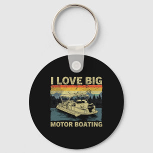 Porte-clés Bateau amusant J'aime Big Motor Boating Motorboati