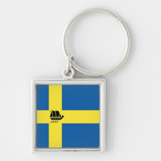Porte-clés Bateau de Viking de Suédois avec le drapeau de la
