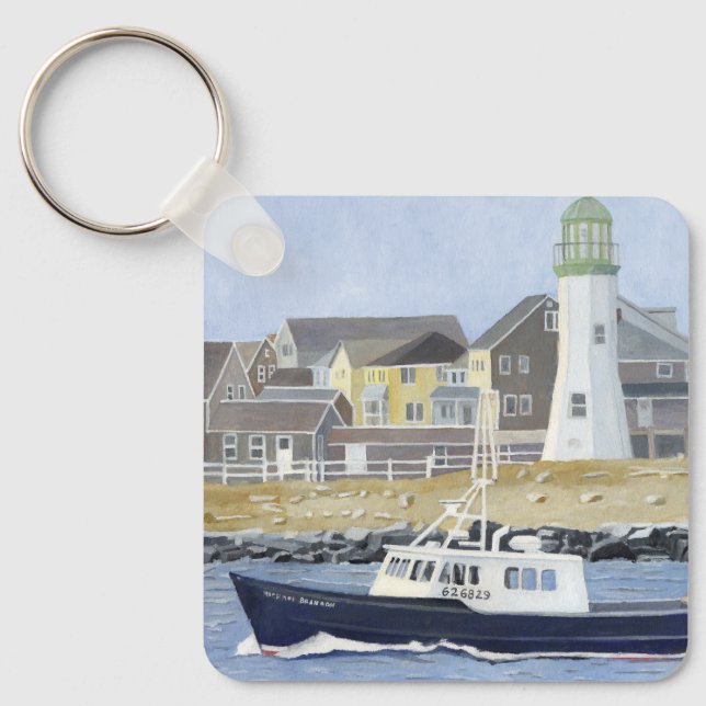 Porte-clés Bateau homardier, port de Scituate (Recto)