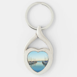 Porte-clés Bateaux à la marina par Shirley Taylor