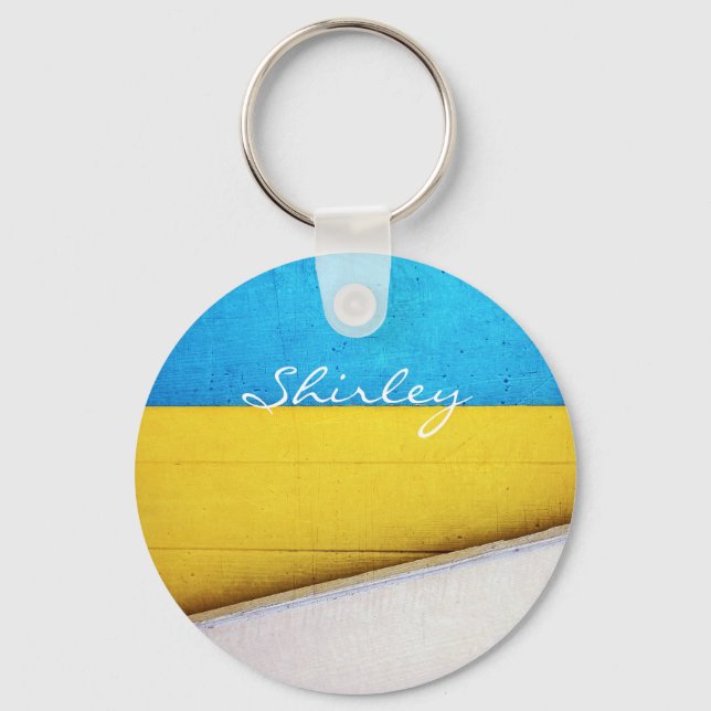 Porte-clés Bâtiment battu - Abstrait minimal par STaylor (Recto)