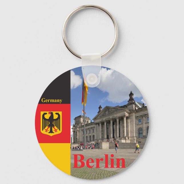 Porte-clés Bâtiment du Reichstag. Berlin, Allemagne (Recto)