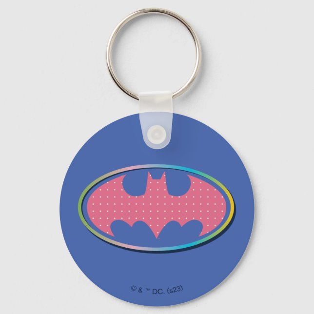 Porte-clés Batman | Logo Pink Polka Dot (Recto)
