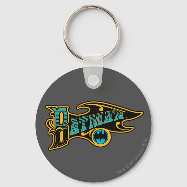 Porte-clés Batman | Logo Turquoise Vintage (Recto)