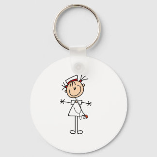 Porte-clés Bâton blanc femelle Figure Infirmière 2 Cadeaux
