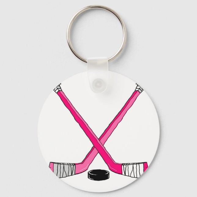 Porte-clés Bâtons de hockey (Recto)