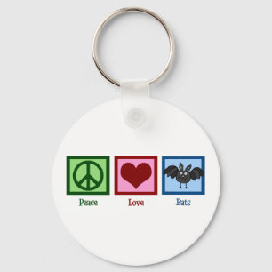 Porte-clés Bats Peace Love