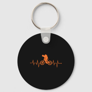 Porte-clés Battement de cœur de VTT Cycliste VTT Vélo tout te