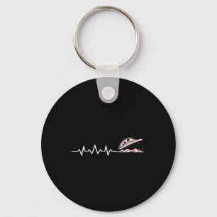 Porte-clés Battement de coeur du Titanic Minimaliste Vintage