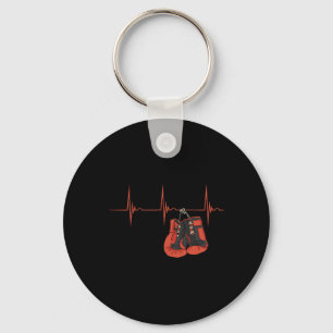 Porte-clés Battement de cœur Gants de boxe Ekg Kickboxing Mma