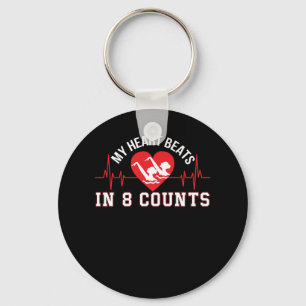 Porte-clés Battements de coeur de natation synchronisée 8