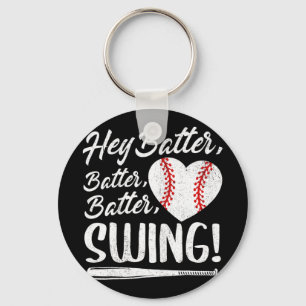 Porte-clés Batter Swing Baseball Coeur Maman Mignonne Mère Fe