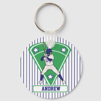 Porte-clés Batterie de baseball personnalisée Star Blue