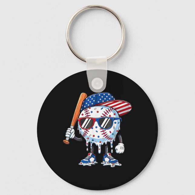Porte-clés Batteur de drapeau américain AAAmerican Drip de ba (Recto)