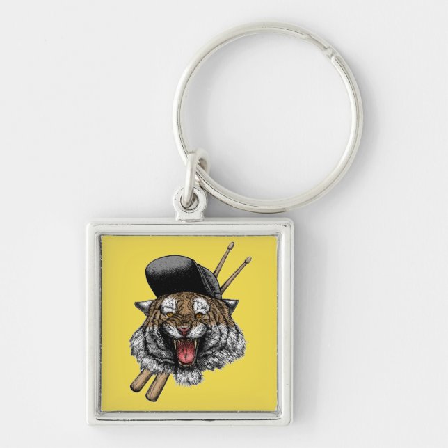 Porte-clés Batteur Tigre (Devant)