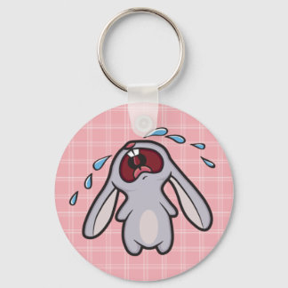 Porte-clés Bawling Bunny with Pink Checks Keychain