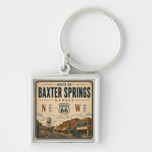 Porte-clés Baxter Springs Kansas Hommage à la Route 66