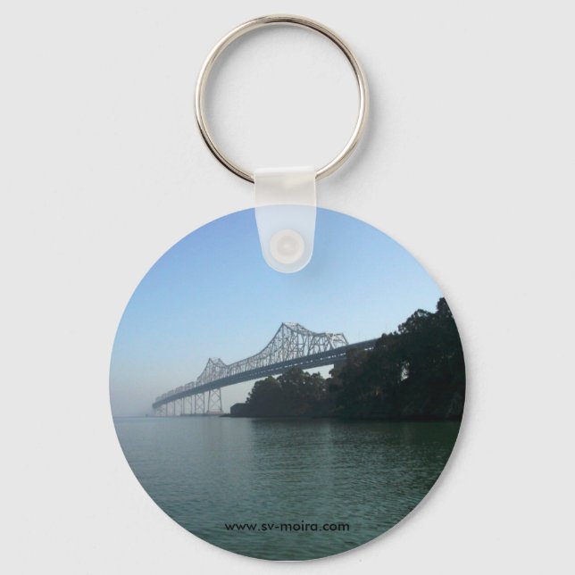 Porte-clés Bay Bridge de Clipper Cove, San Francisco, CA (Recto)