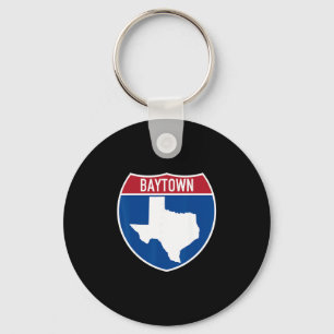 Porte-clés Baytown Texas Tx Autoroute Souvenir de vacances