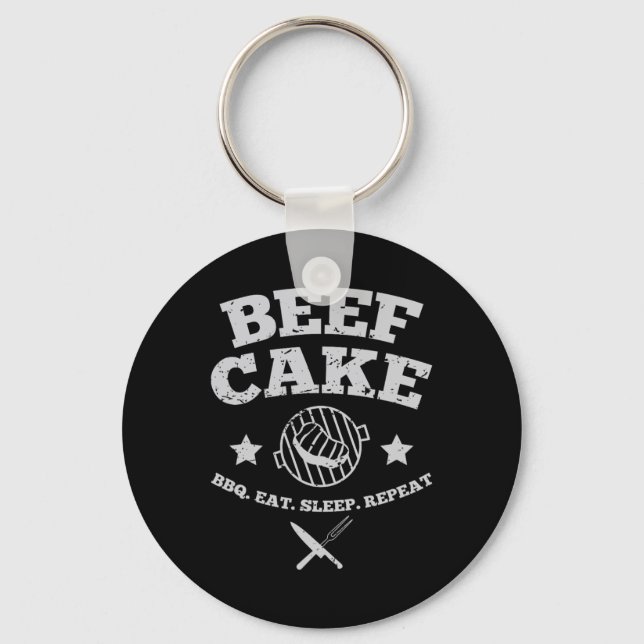 Porte-clés Bbq de gâteau de boeuf (Recto)