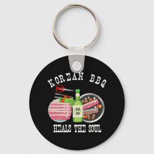 Porte-clés Bbq Et Soju Coréens Guérissent L'Âme Drôle Coréen