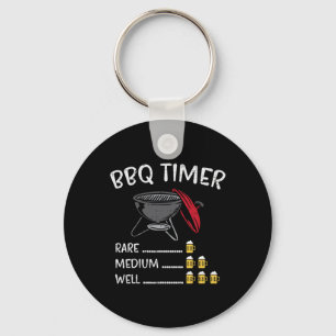 Porte-clés Bbq Timer Beer Funny Byrbecue Grill Grill Boisson