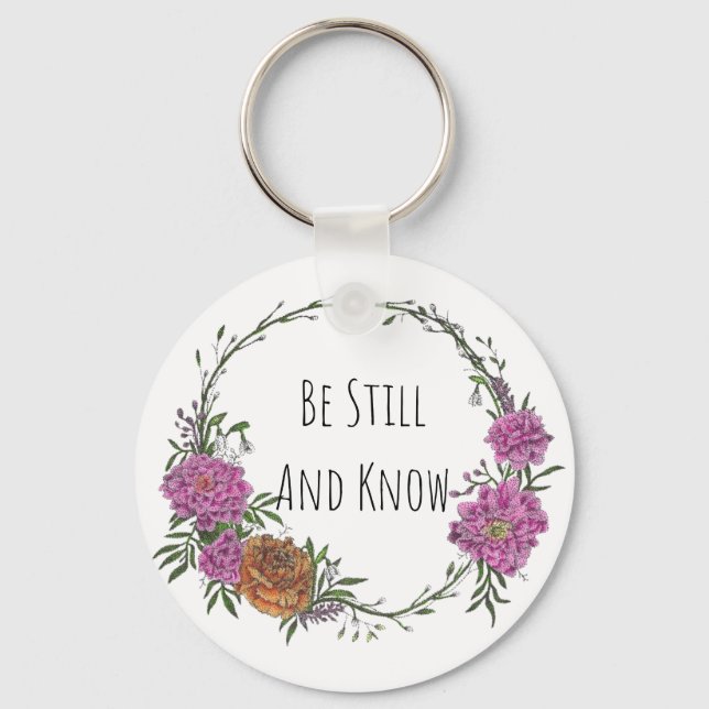 Porte-clés « Be Still and Know » (Recto)