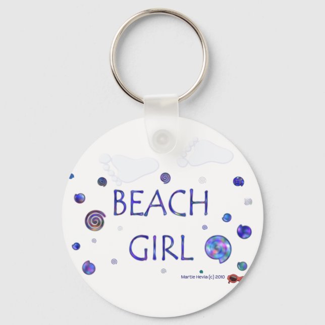 Porte-clés Beach Girl - Empreintes - Porte - clé (Recto)