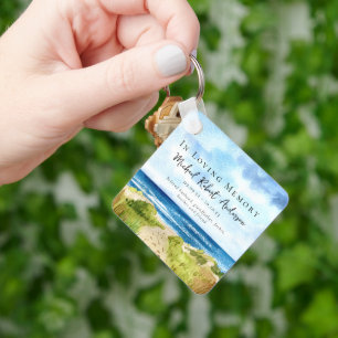 Porte-clés Beach Ocean Photo Memorial Funeral Favoriser