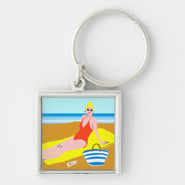 Porte-clés Beachy Keen - Jaune (Devant)