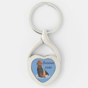 Porte-clés Beagle chiot mignon bouddin maman chien