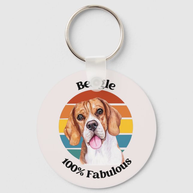 Porte-clés Beagle funny quote Keychain (Recto)