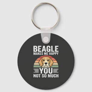 Porte-clés Beagle Me Rend Heureux Amateur De Chien