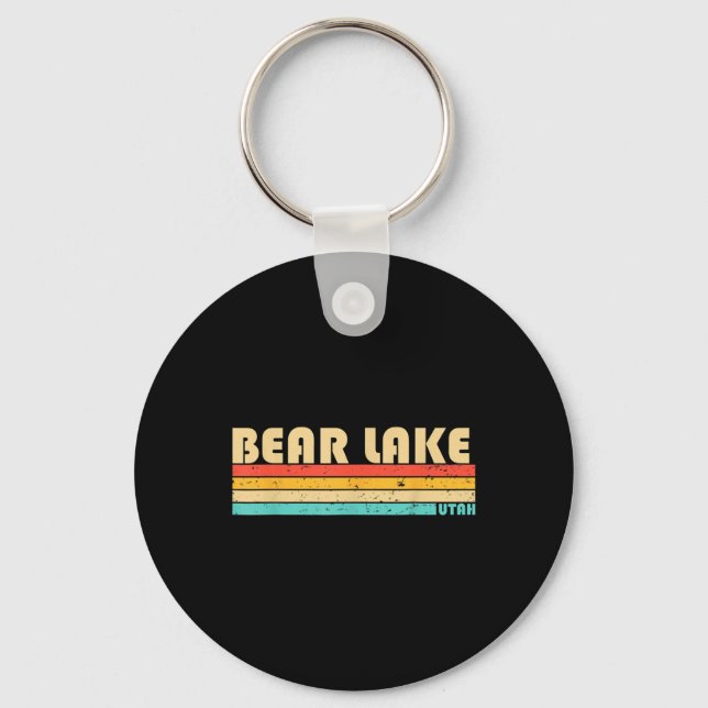 Porte-clés Bear Lake Utah Funny Pêche Camping été (Recto)