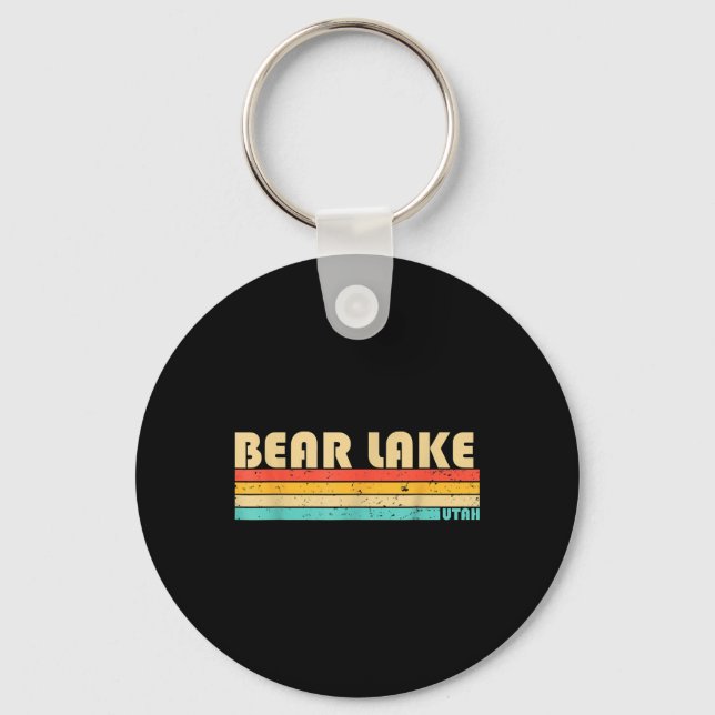 Porte-clés Bear Lake Utah Funny Pêche Camping été (Recto)