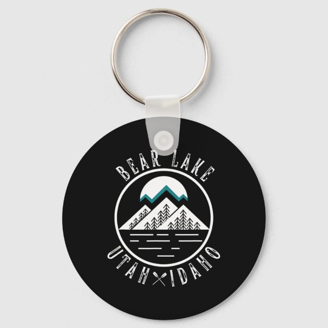 Porte-clés Bear Lake Utah Idaho Camping Bateau  (Recto)
