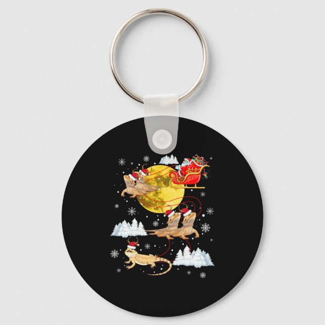 Porte-clés Bearded Dragon Reindeer Christmas Pajama Santa Xma (Recto)