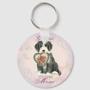 Porte-clés Beardie Heart Maman