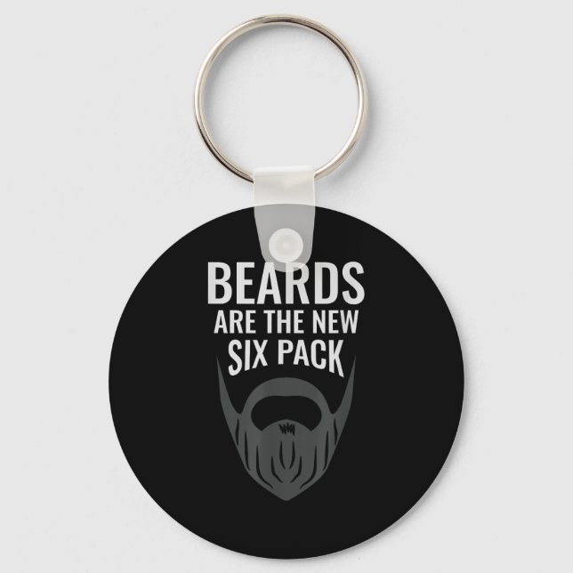 Porte-clés Beards Are The New Six Pack _ Beard Lover Bearded  (Recto)