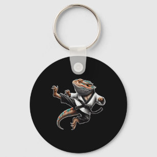 Porte-clés Bearé Dragon Flying Kick Pose Karate Samurai Nin
