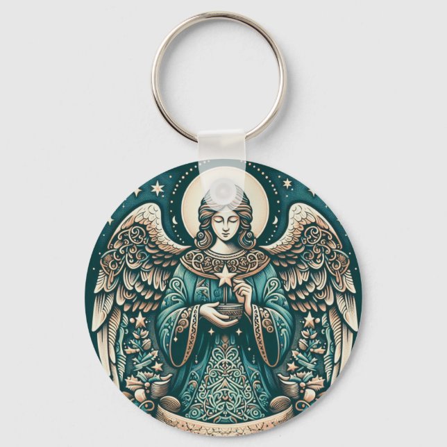 Porte-clés Beau Ange Sous les étoiles (Recto)