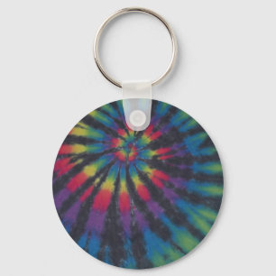 Porte-clés Beau arc-en-ciel tourbillon spirale teinture phatD