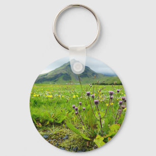 Porte-clés Beau champ de fleurs Porte - clé