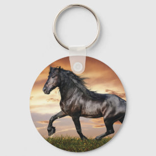 Porte-clés Beau Cheval Noir