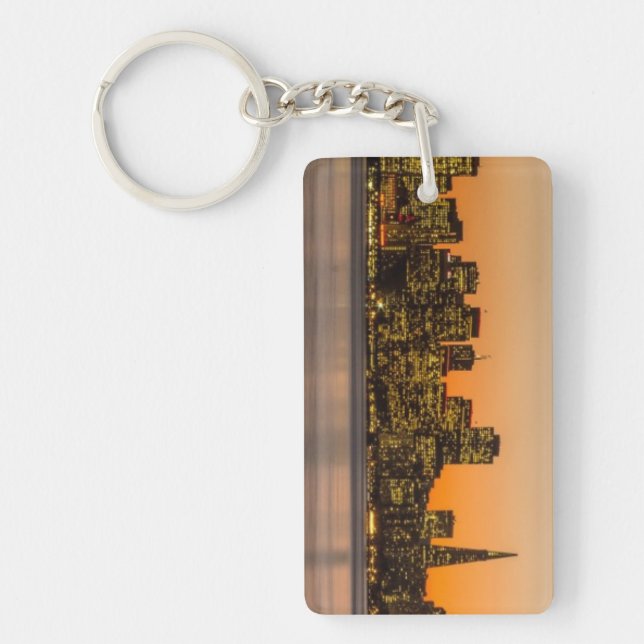 Porte-clés Beau coucher du soleil à San Francisco (Devant)