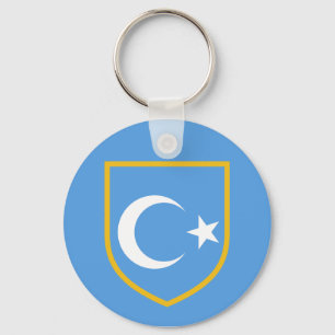 Porte-clés Beau drapeau du Turkestan oriental du Xinjiang