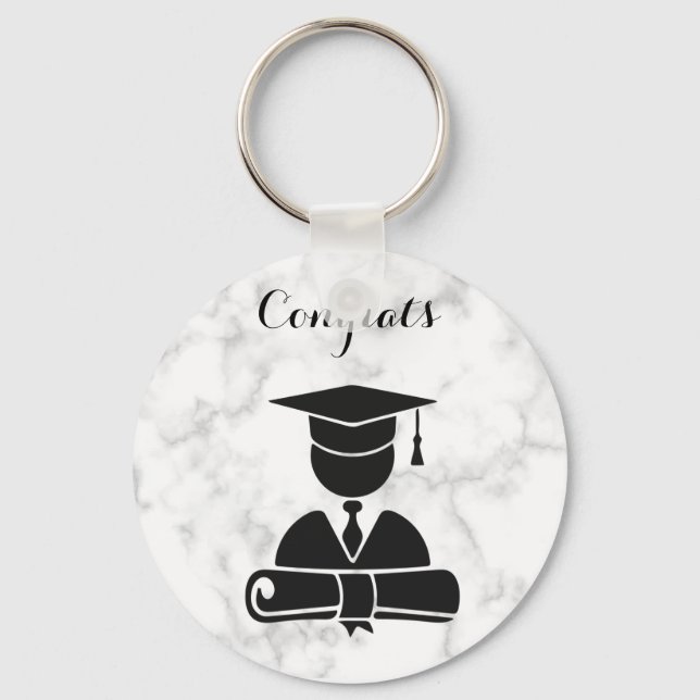 Porte-clés Beau Joyeux Joyeux Graduation jour (Recto)
