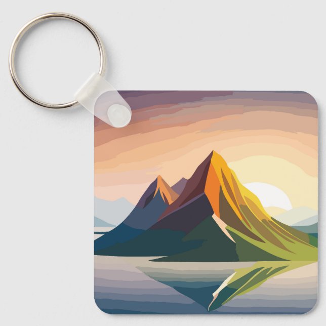 Porte-clés Beau lever de soleil (Recto)
