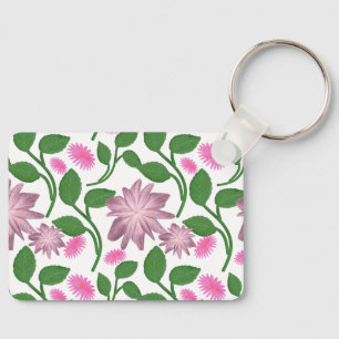 Porte-clés Beau motif floral coloré